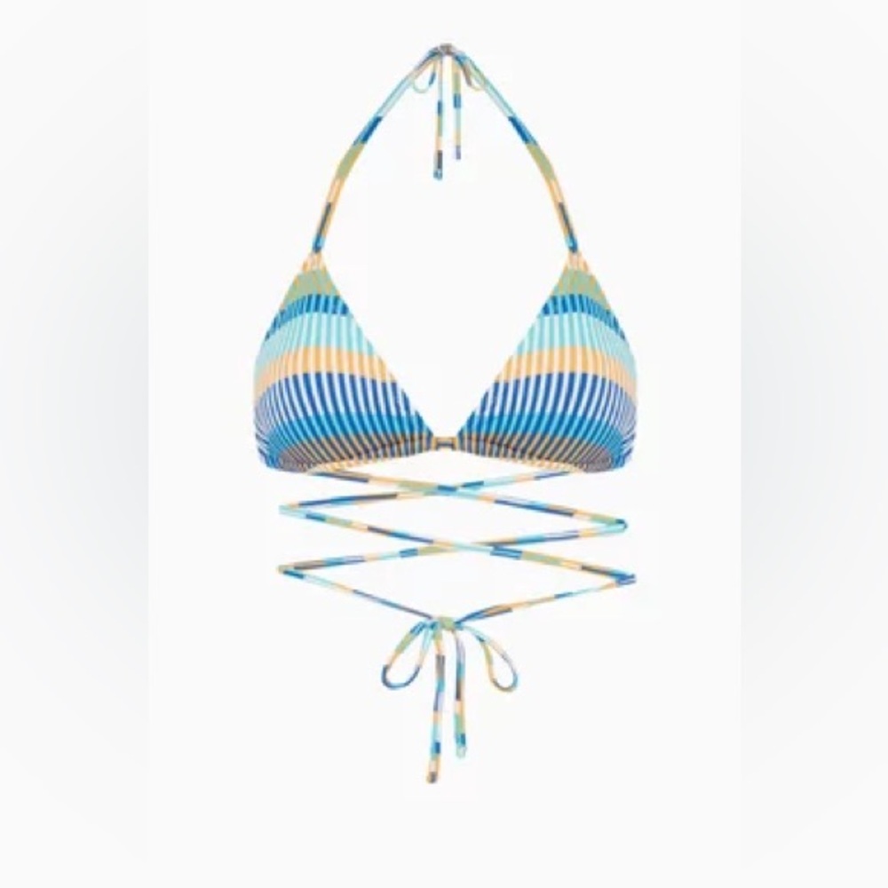 NWT Solid & Striped Raine multicolor Bikini Top - Picture 1 of 7